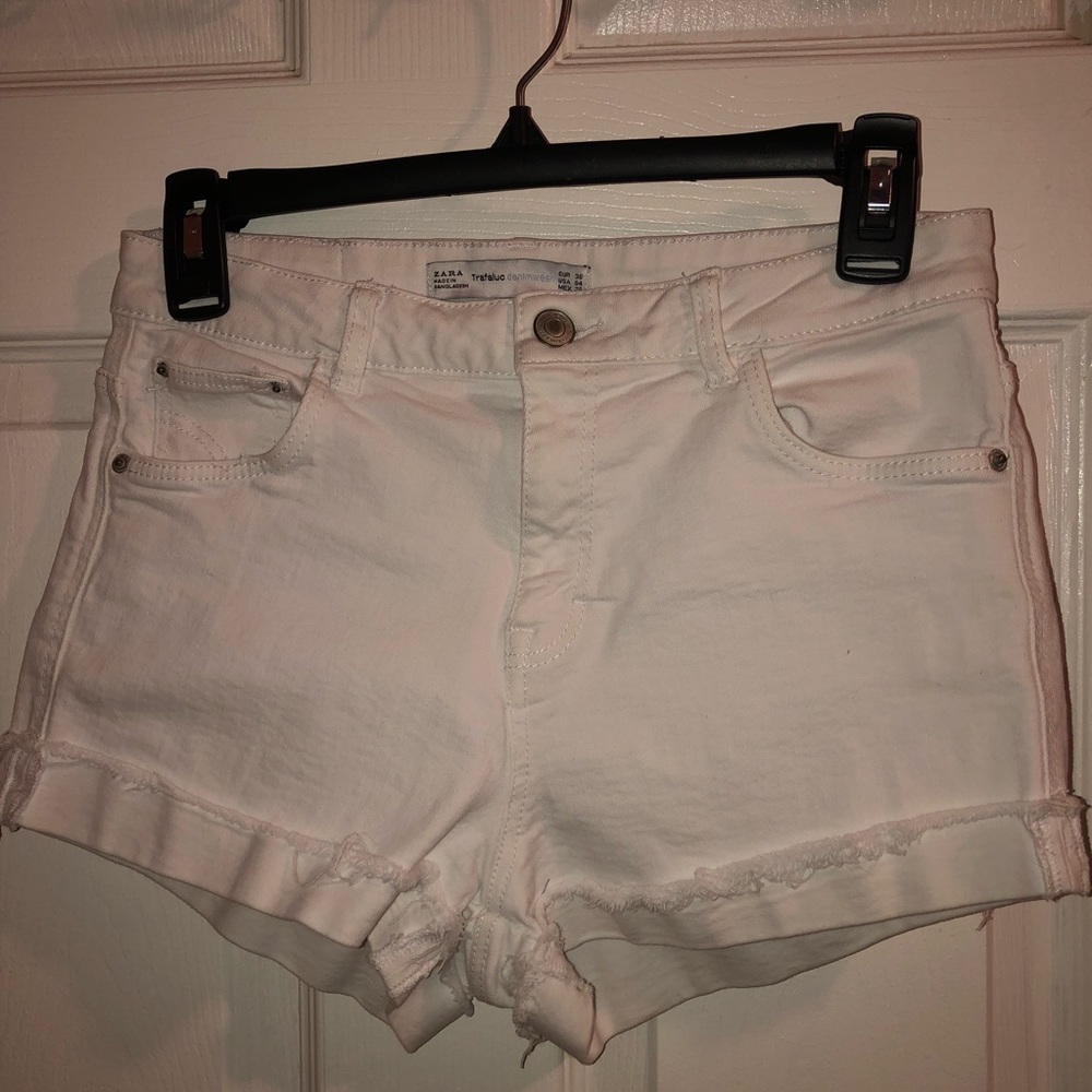 White Jean shorts